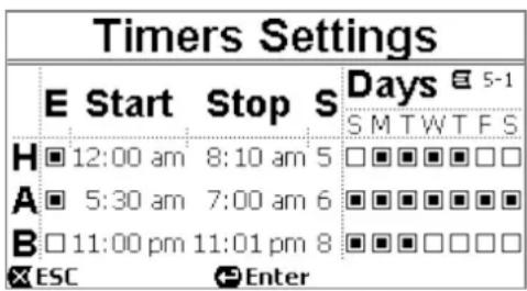 DAB ESwim - Timer Settings (Ajuste de los temporizadores) - 1