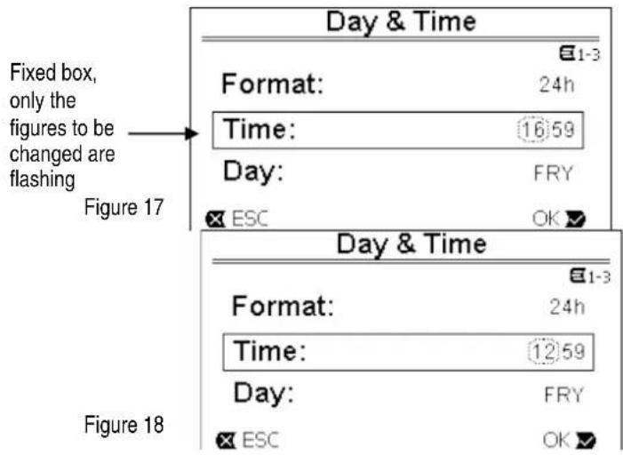 DAB ESwim - Changing a parameter in the menu - 2