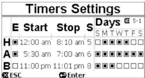 DAB ESwim - Timer Settings - 1