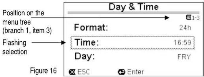 DAB ESwim - Changing a parameter in the menu - 1