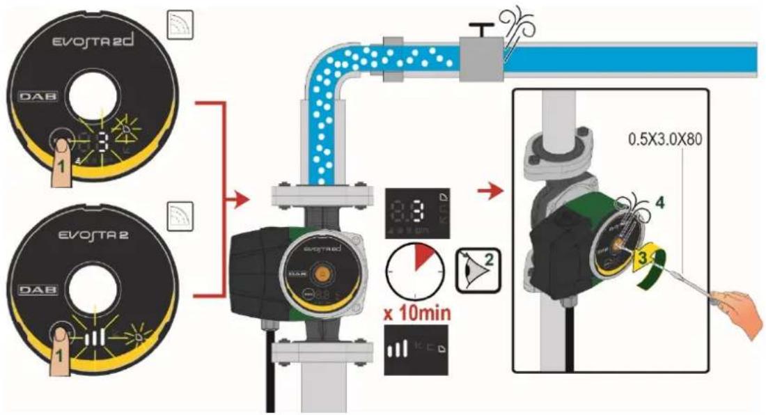 DAB EVOSTA2 - Degassing the pump - 1