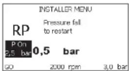 DAB EsyBox Diver - - RP: Setting the pressure fall to restart - 1
