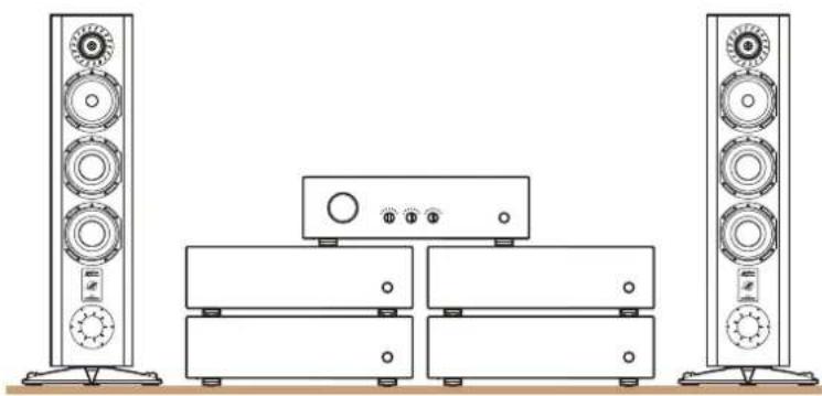 TRIANGLE Magellan Duetto - Stereo pre-amplifier and 4 mono power amplifiers - 1