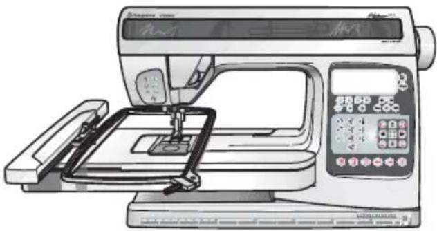 Husqvarna-Viking Platinum 995E - Insérer le cercle à broder - 2