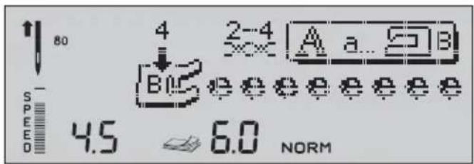 Husqvarna-Viking Platinum 995E - Sous-menu alphabet - 3