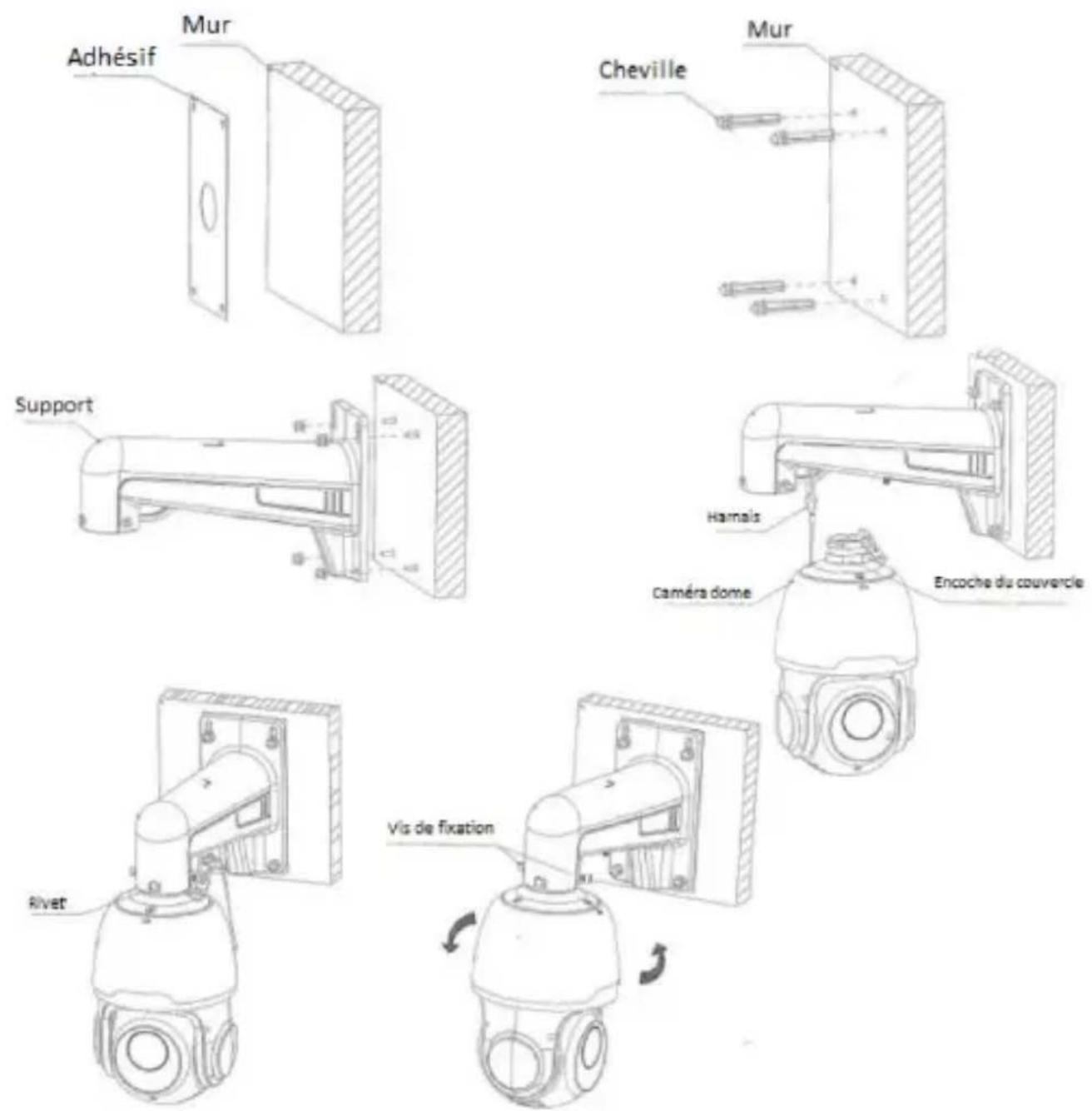 GROTHE VK 1099/402 - INSTALLATION CAMERA SPEED DOME IP 25X-33X - 1