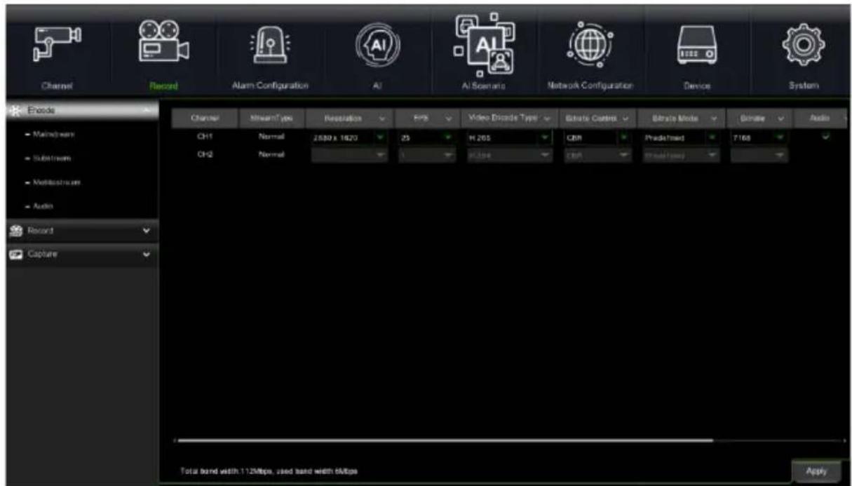 GROTHE NVR 1098/334 - RECORDING PARAMETERS - 3