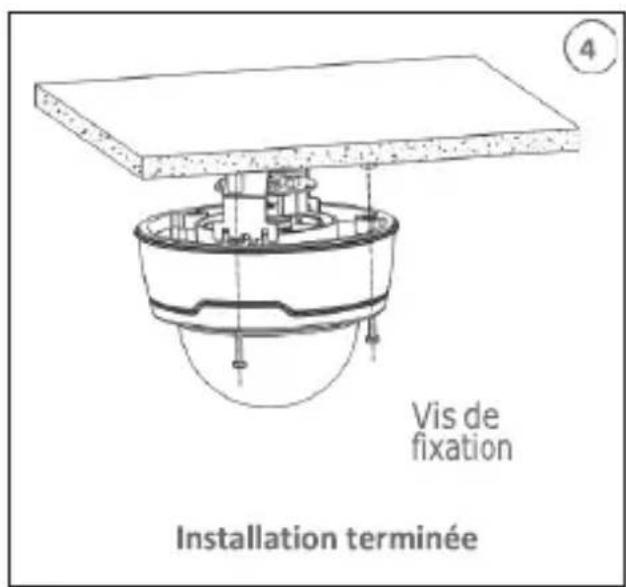 4 Vis de fixation Installation terminée