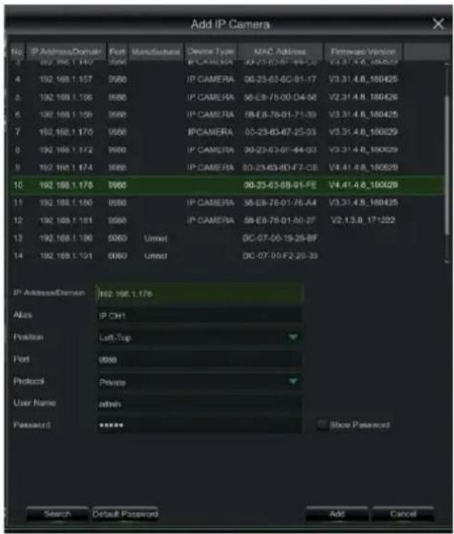 GROTHE NVR 1098/326P - To continue manually adding IP cameras: - 2