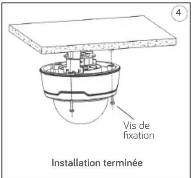 4 Vis de fixation Installation terminée
