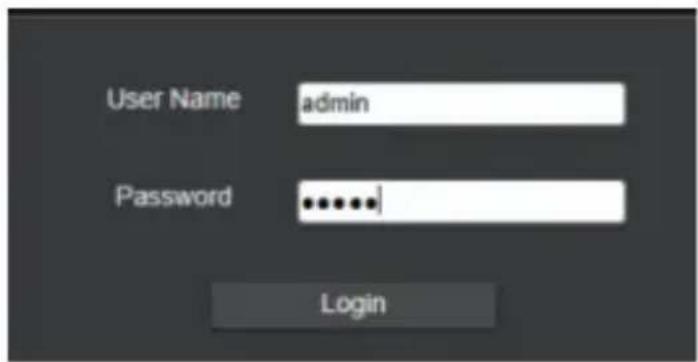 User Name admin Password ••••••| Login