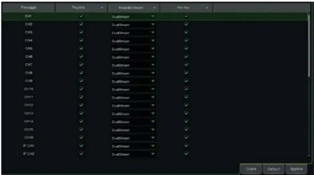 GROTHE NVR 1098/324P - PARAMETRI DI REGISTRAZIONE - 2