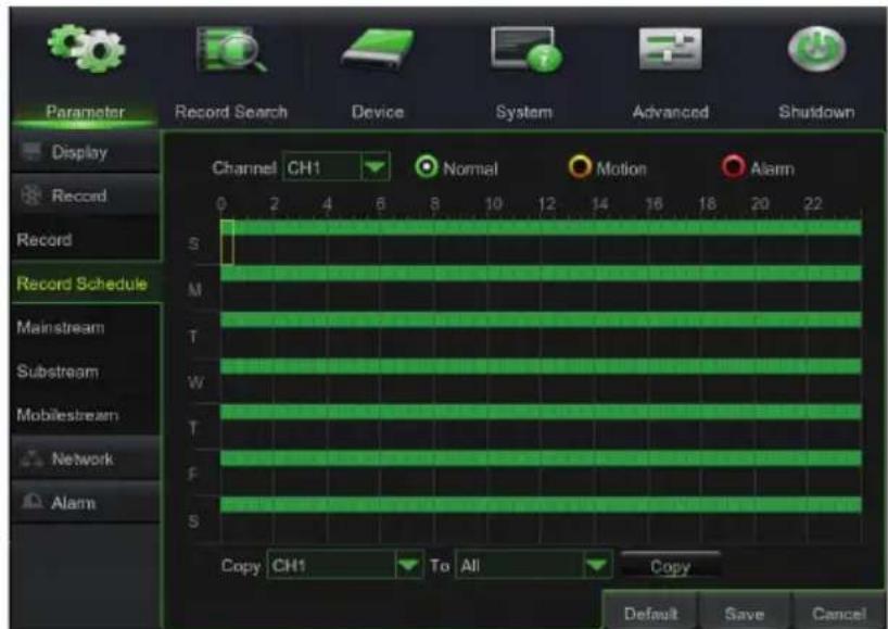 GROTHE NVR 1098/332 - RECORDING PARAMETERS - 2