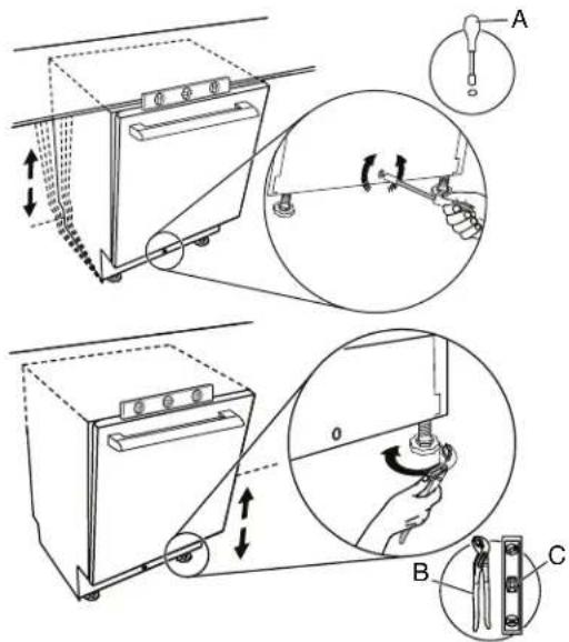 JENN-AIR JDAF5924RX - Check for plumb and adjust legs if needed - 1