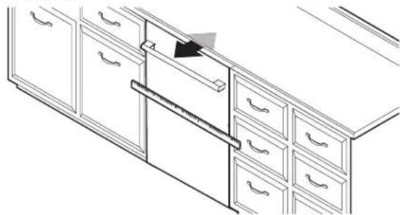 JENN-AIR JDAF5924RX - Aligner le lave-vaisselle en affleurement avec l'armoire - 1