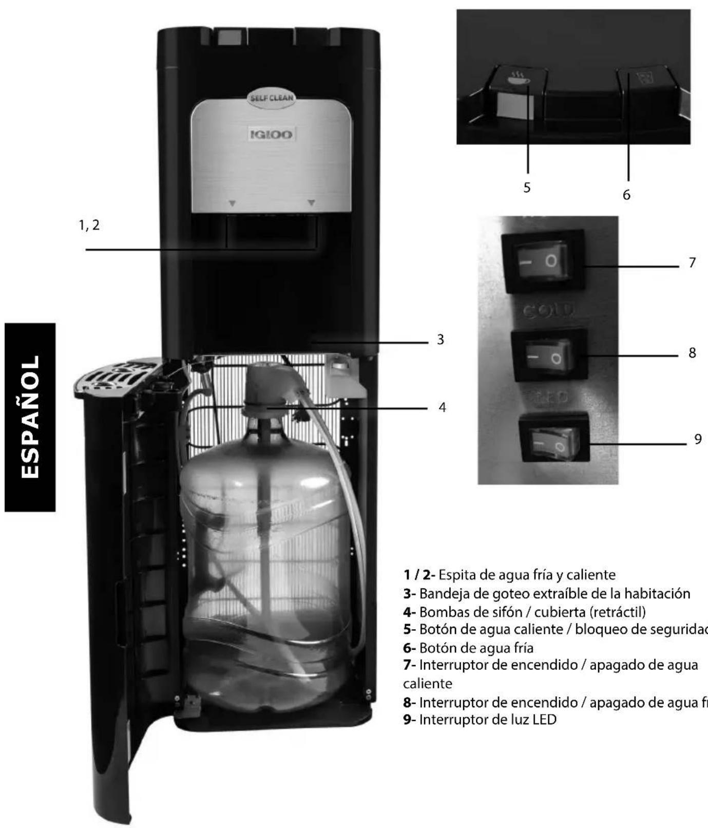 Igloo IWCBL50SCLD1CHBKS - PIEZAS Y ENSAMBLAJE - 1