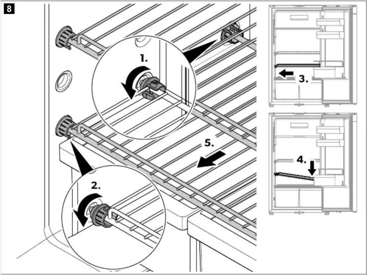 DOMETIC NRX 90V - Einlegeböden neupositionieren - 1