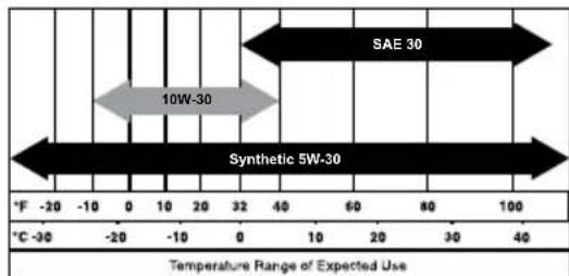 Generac G0080110 - Engine Oil Recommendations - 1