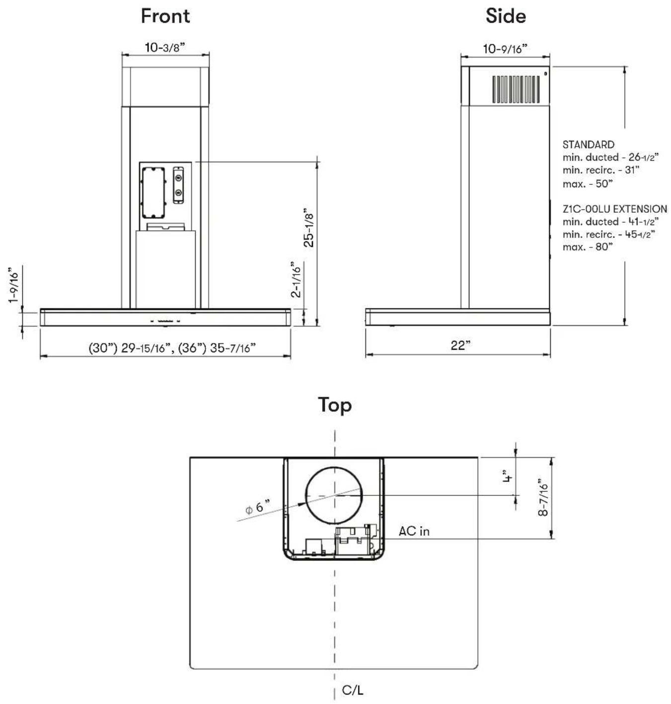 Zephyr ZLU-E30CS - WARNING - 6
