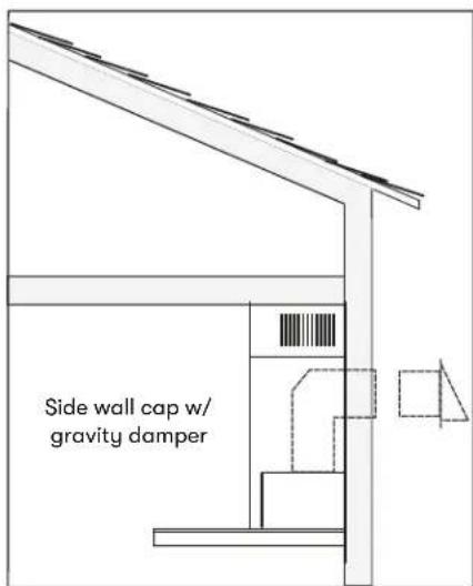 Side wall cap w/ gravity damper