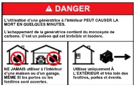 Generac G0071280 - Signification des symboles de sécurité - 1