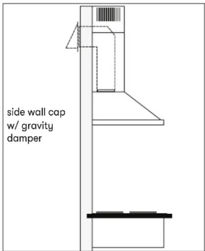 side wall cap w/ gravity damper