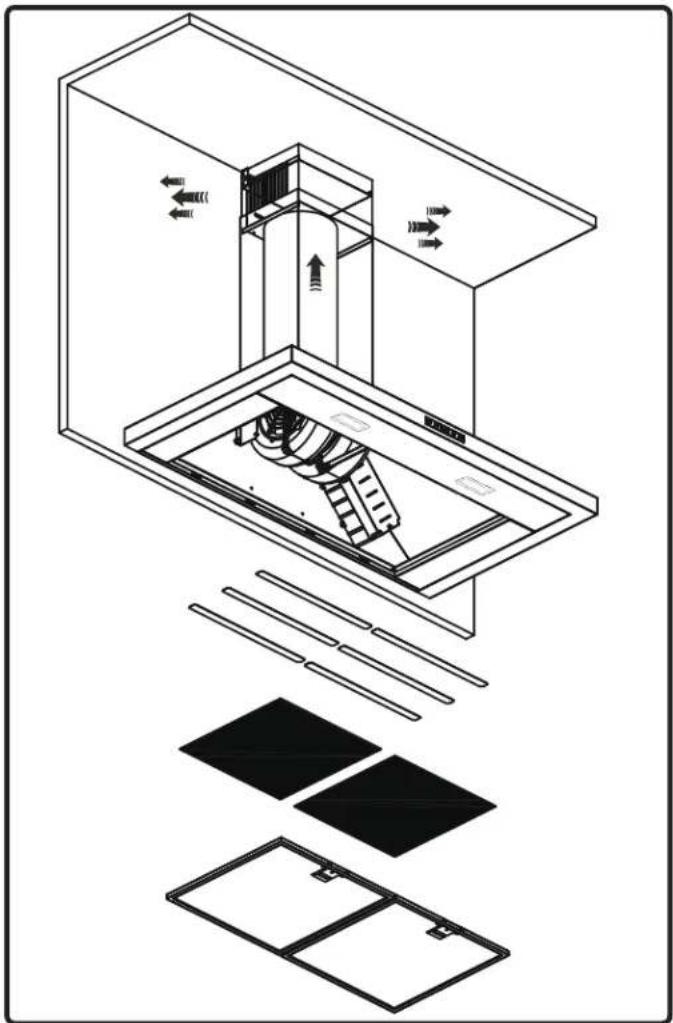 Zephyr ZOM-E30BS - Recirculating Kit Installation (required if no ducting is used) - 1