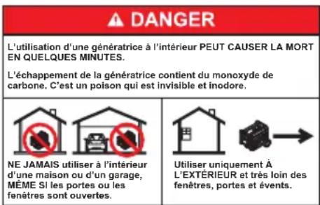 Generac G0071540 - Symboles de sécurité et significations - 1