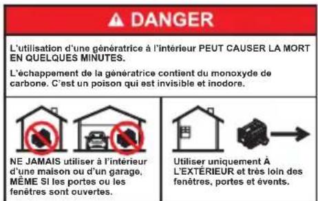 Generac G0071270 - Signification des symboles de sécurité - 1