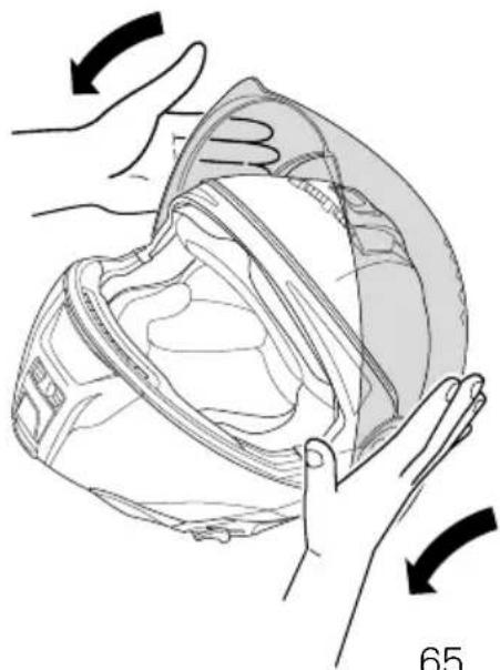 Schuberth C5 - Installing the visor - 2