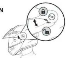 Schuberth E1 - EINSTELLEN DER SCHIRMPOSITION - 1