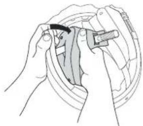 Schuberth E1 - SMONTAGGIO DELL'IMBOTTITURA COMFORT PER LE GUANCE - 2