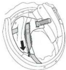 Schuberth E1 - DESMONTAJE DE LAS ALMOHADILLAS CONFORT PARA LAS MEJILLAS - 3