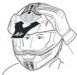 Schuberth E1 - PRESA DI VENTILAZIONE 4 - VENTILAZIONE DELLA TESTA - 1