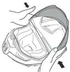 Schuberth E1 - Installing the face shield - 3