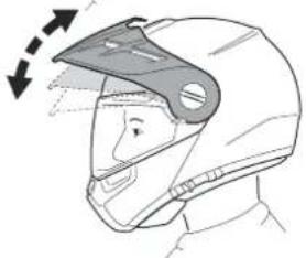 Schuberth E1 - AJUSTE DE LA POSICIÓN DEL VISOR - 2