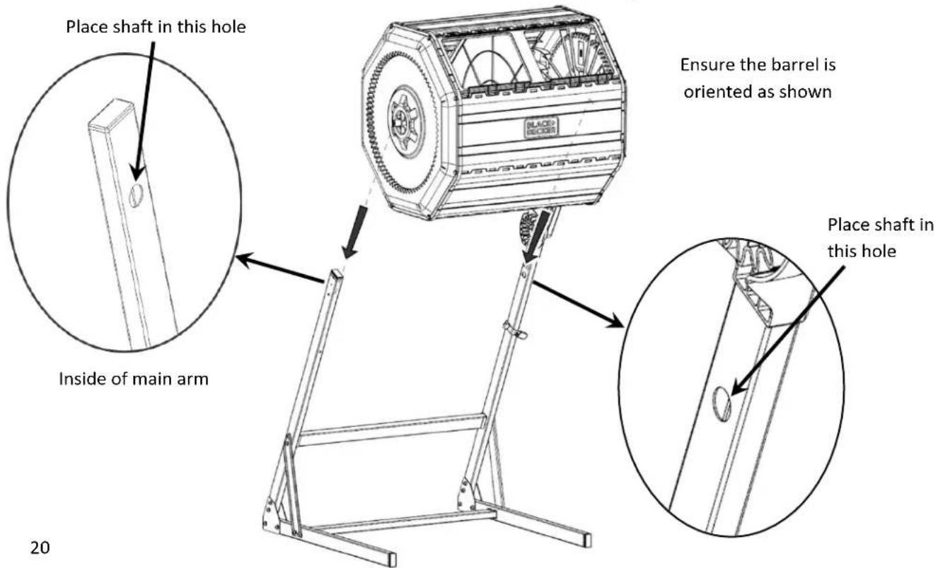 BLACK & DECKER BDSTGA9701 - Section 3: Install the Composter Barrel on the Base - 2