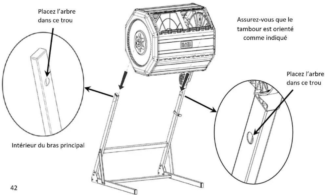 BLACK & DECKER BDSTGA9701 - Section 3: Installer le Tambour du Composteur sur la Base - 2