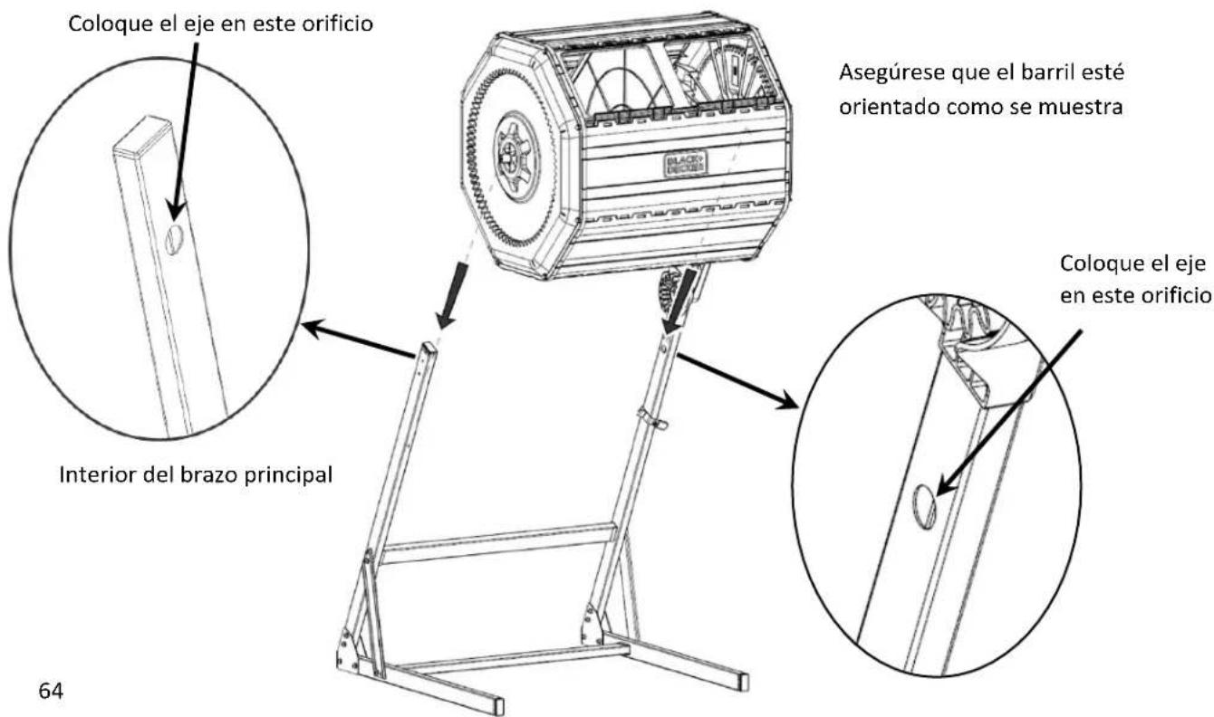 BLACK & DECKER BDSTGA9701 - Sección 3: Instale el Barril de Compostador en la Base - 2
