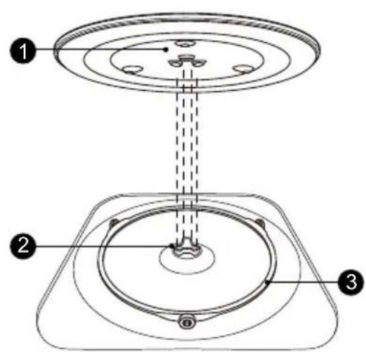 HAIER H38DMWID26NX - INSTALLATION DU PLATEAU TOURNANT - 1