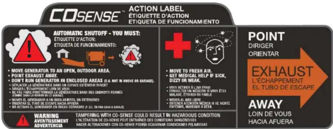 Generac G0076760 - Carbon Monoxide (CO) Detection and Shut-off System (if equipped) - 1
