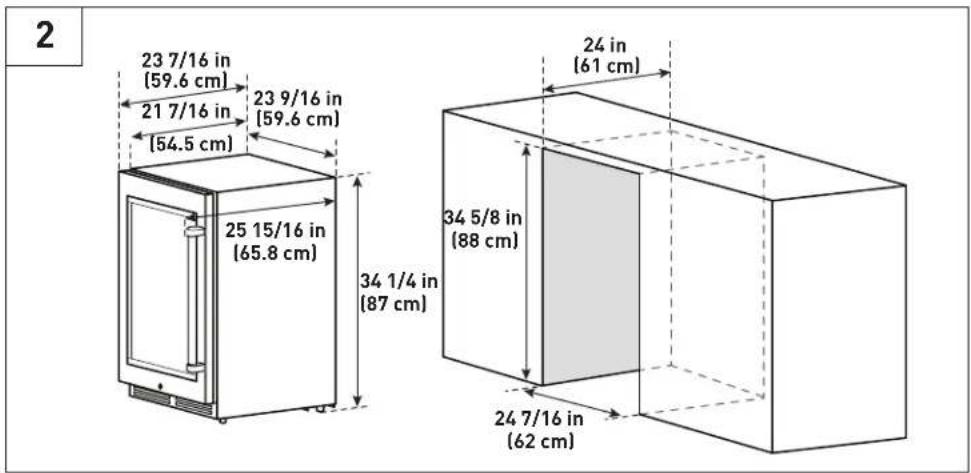Thor TBR24U-LH - Built-in installation - 1