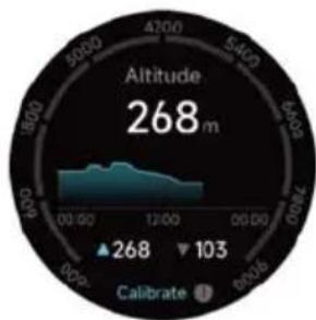 Altitude 268 m 009 00:00 12:00 00:00 268 103 Calibrate