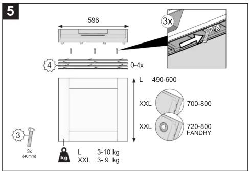 5 596 3x 0-4x 4 L 490-600 XXL 700-800 XXL 720-800 FANDRY 3 3x (40mm) L 3-10 kg XXL 3-9 kg kg