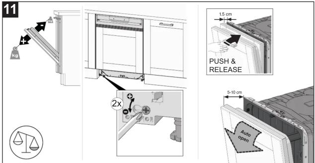 11 15 cm PUSH & RELEASE 2x 5-10 cm Auto open
