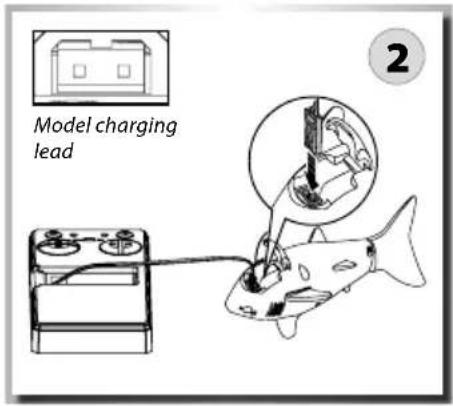 Carson RC Sharky - Charging via the transmitter - 2