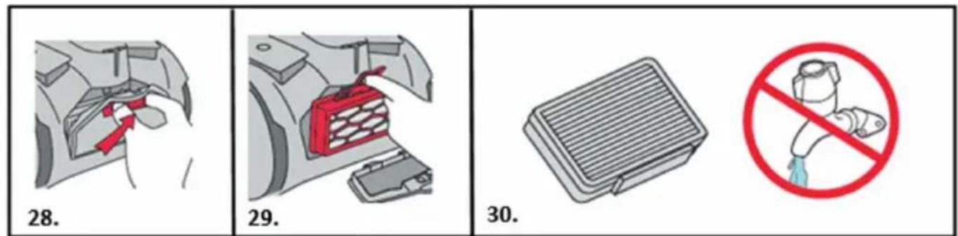 DIRT DEVIL DD2502 - ENTRETIEN DU FILTRE POST-MOTEUR - 1
