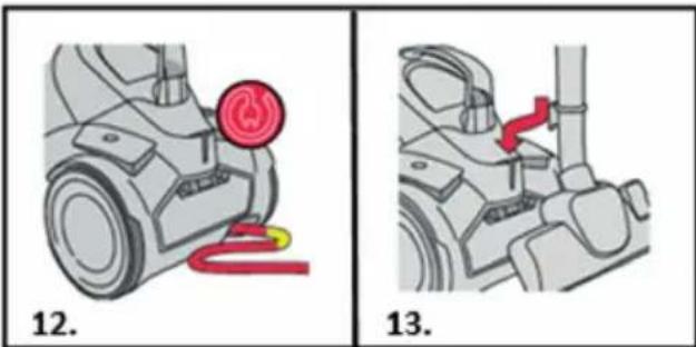 DIRT DEVIL DD2502 - CAUTION: Make sure to hold the cord with your other hand to prevent injury when rewinding. - 1