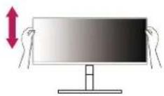 LG 34BR65F - Adjusting the Stand Height - 1