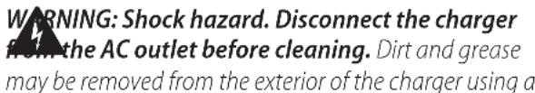 DEWALT DCF414 - Charger Cleaning Instructions - 1